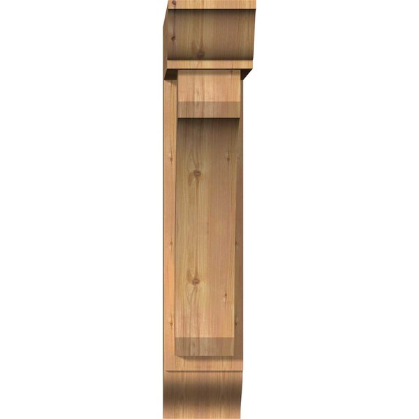 Legacy Traditional Smooth Bracket W/ Offset Brace, Western Red Cedar, 7 1/2W X 26D X 38H